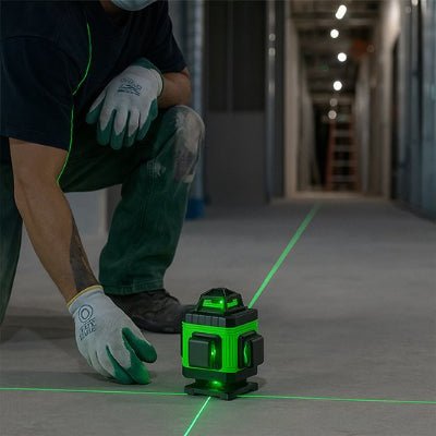 Niveau laser boitier vert avec alignement au sol