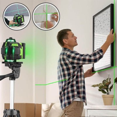 Niveau laser et vue des lignes de niveau