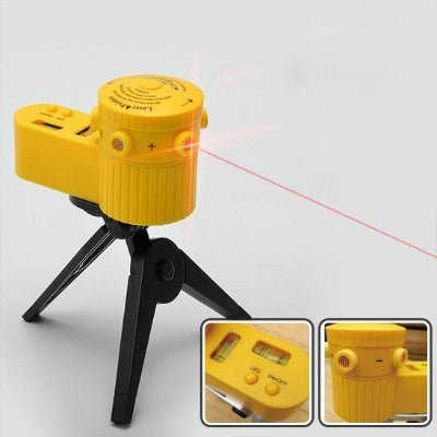 Niveau laser et vue des niveaux à bulle