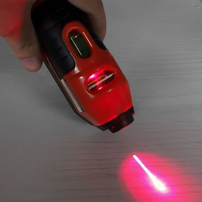 Niveau laser rouge et son faisceau