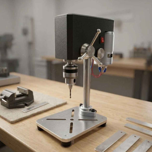 Perceuse à colonne mini sur table d'atelier