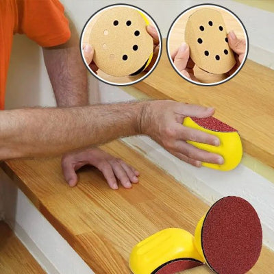 Ponceuse ErgoPerfect manuelle papier de verre s'adapte au modèle souris et rond