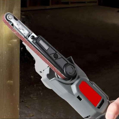 Ponceuse a bande sans fil utilisation chantier