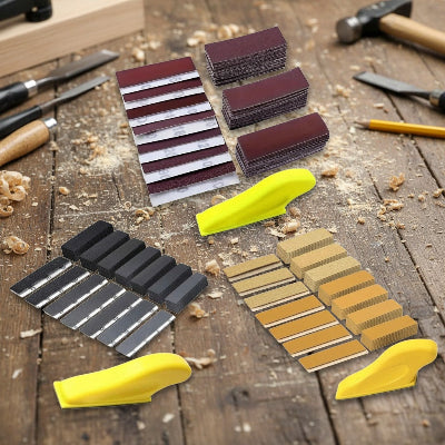 Petite ponceuse à main, 3 ensembles de différentes couleurs de papier abrasif
