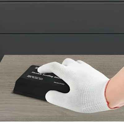 Ponceuse à main ensemble 7 pièces utilisation bois vernis