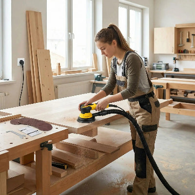 Ponceuse bois pro utilisation atelier menuiserie