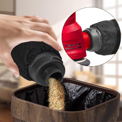 Le sac à poussièrede la ponceuse excentrique est facile à disposer rouge 