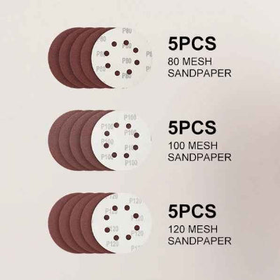 Ponceuse professionnelle bois 15 disques abrasifs granulométrie 80-100-120