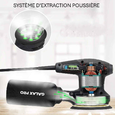 Ponceuse professionnelle bois système extraction et récupération de poussière