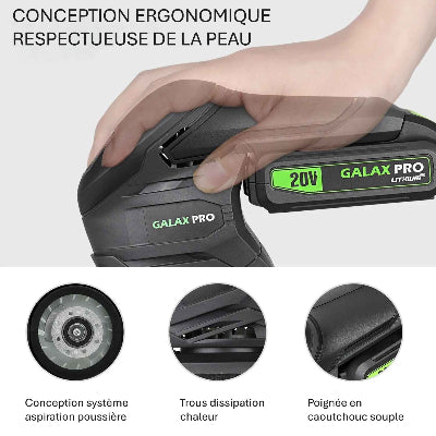 Ponceuse triangulaire sans fil conception ergonomique