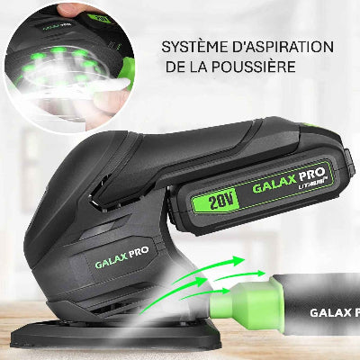 Ponceuse triangulaire sans filsystème d'aspiration de la poussière