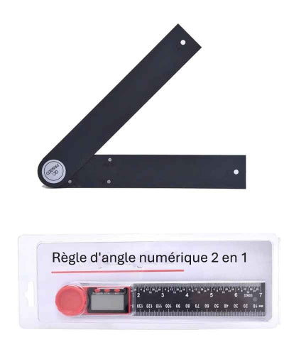 Règle de niveau règle d'angle numérique 2 en 1