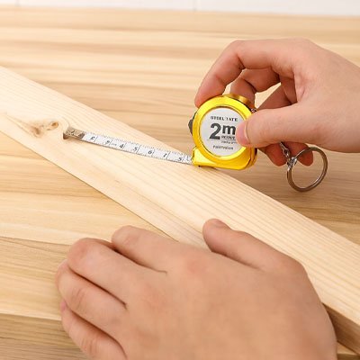 Ruban metre couleur or 2M