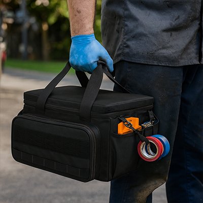Sac a outils noir avec poignées solides