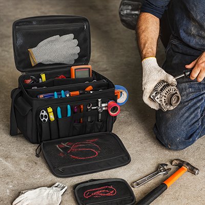 Sac a outils plusieurs sections de rangement intérieures