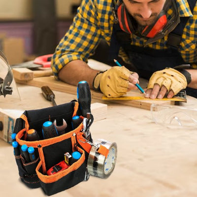Sac à outils utilisation en atelier de menuiserie