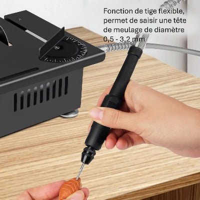 Scie circulaire sur table fonction de tige flexible