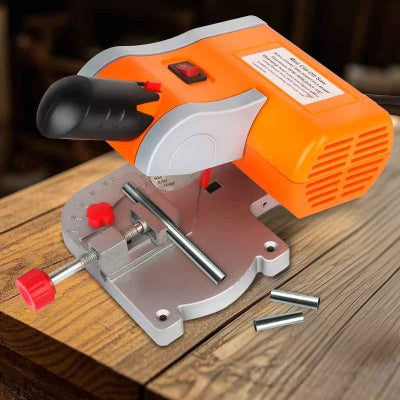 Scie circulaire de table miniature orange