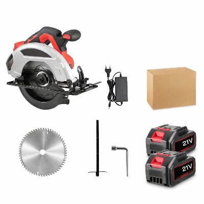 Scie circulaire sans fil ensemble complet avec 2 batteries