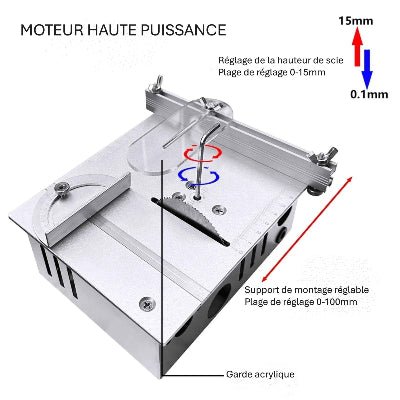 Scie circulaire sur table moteur haute uissance