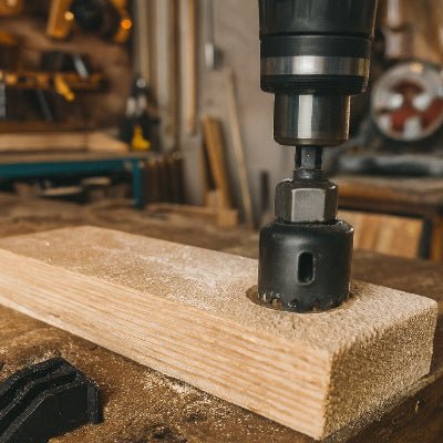 Scie cloche bois utilisée pour percer une pièce de bois