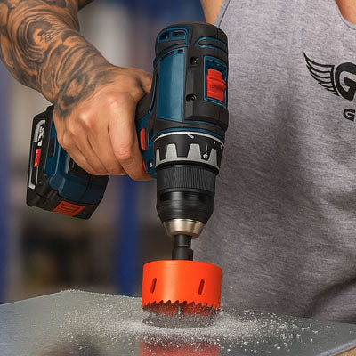 Scie cloche orange perçamt dans du plastique