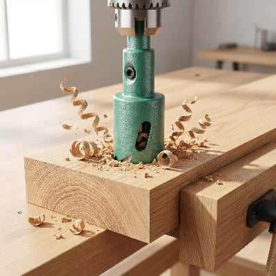 Scie cloche pour le bois pour percer bois sur établi