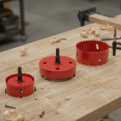 Scie cloche sur établi atelier menuiserie