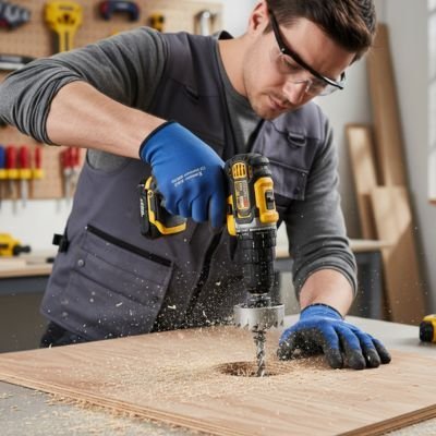 Scie clocheutilisée par un homme