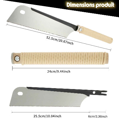 Scie de précision de type japonais dozuki dimensions