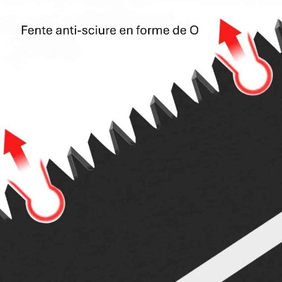 Scie egoine a bois  fente anti-sciure en forme de O