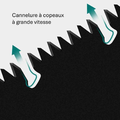 Scie egoine cannelure à copeaux