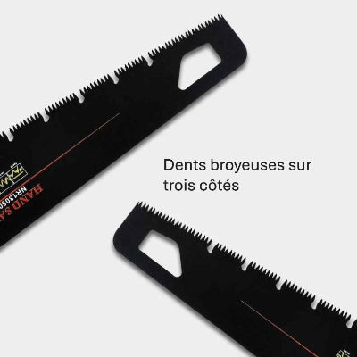 Scie egoine et dents broyeuses sur trois côtés