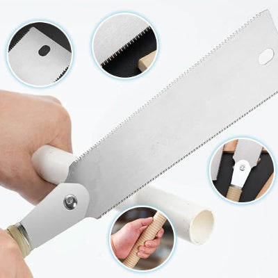 Scie japonaise ryoba et vue de ses différentes parties