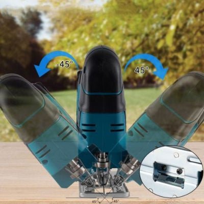 Scie sauteuse ajustement coupe 45 degrés