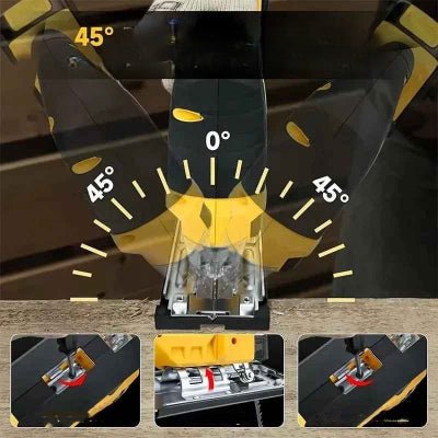 Scie sauteuse utilisée pour des coupres à angle