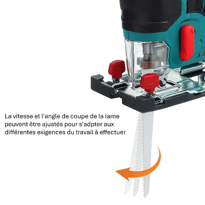 Scie sauteuse vitesse et angle de coupe ajustable