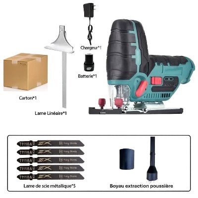 Scie sauteuse sans fil 12V ensemble