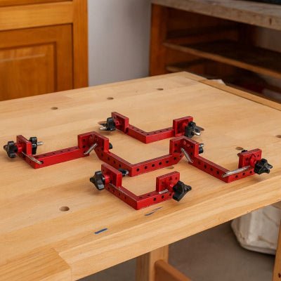 Serre joints ProAluminium 90 sur établi de menuisier