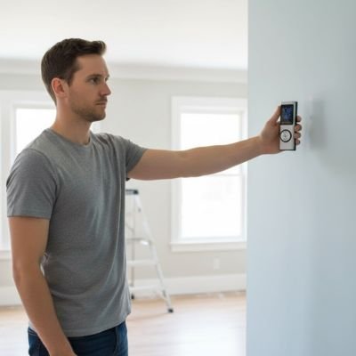 Télémètre laser argent utilisation rénovation