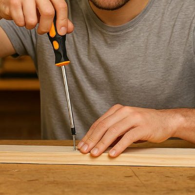 Tournevis a frapper utilisée pour visser dans le bois