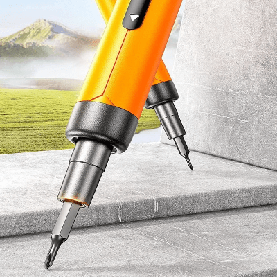 tournevis electrique orange avec embout de precision 
