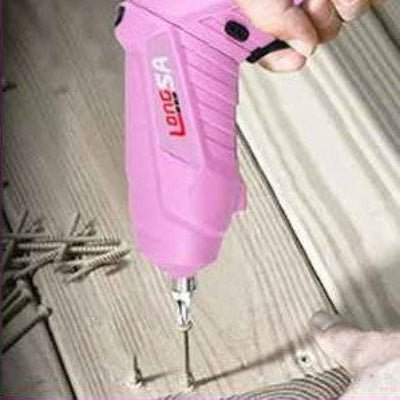 Tournevis electrique rose utilisation bois