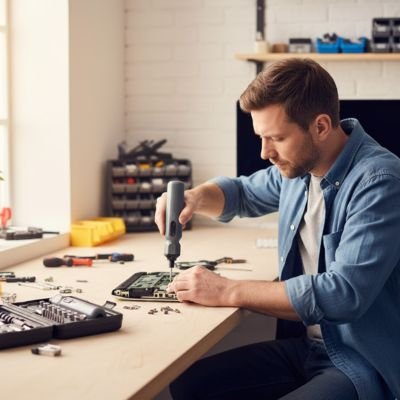 Tournevis electrique utilisé pour l'électronique