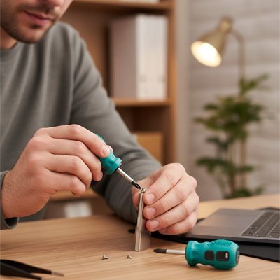 Tournevis tête Phillips utilisé pour électronique