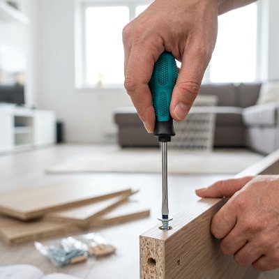 Tournevis utilisé pour assembler un meuble