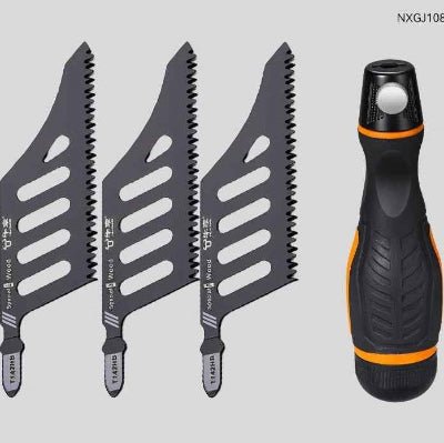 Trois lame scie sauteuse et poignée