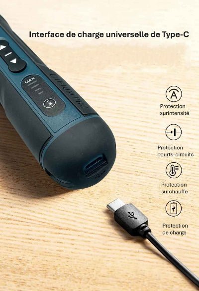 Visseuse interface de charge universelle de Type-C